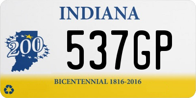 IN license plate 537GP