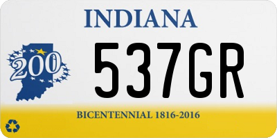 IN license plate 537GR