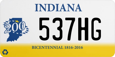 IN license plate 537HG