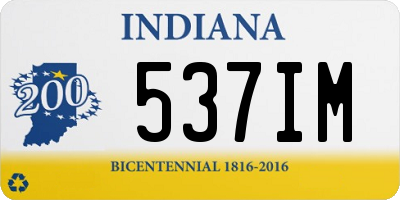 IN license plate 537IM