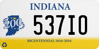 IN license plate 537IO