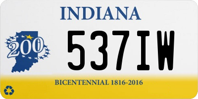 IN license plate 537IW