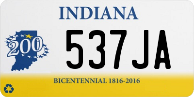 IN license plate 537JA