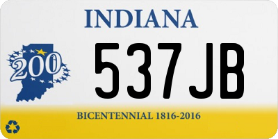 IN license plate 537JB