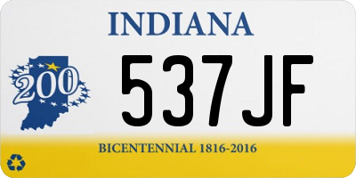 IN license plate 537JF