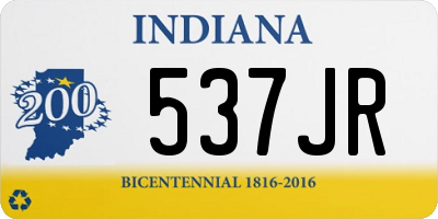 IN license plate 537JR