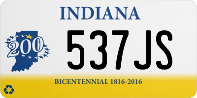 IN license plate 537JS