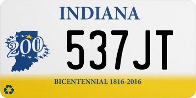 IN license plate 537JT