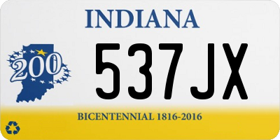 IN license plate 537JX