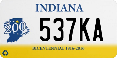 IN license plate 537KA