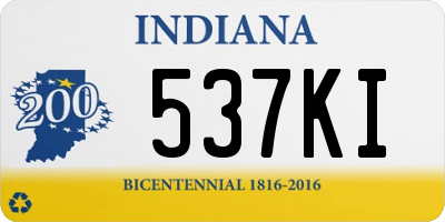 IN license plate 537KI