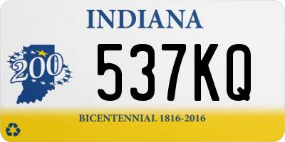 IN license plate 537KQ