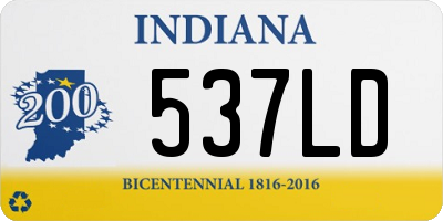 IN license plate 537LD