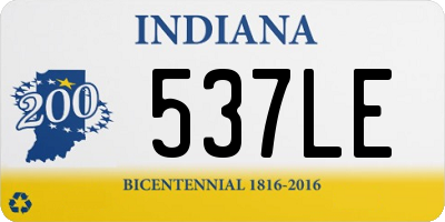 IN license plate 537LE