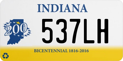 IN license plate 537LH