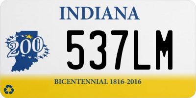 IN license plate 537LM