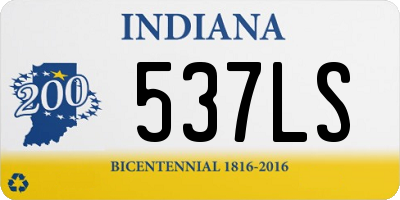 IN license plate 537LS