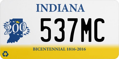 IN license plate 537MC