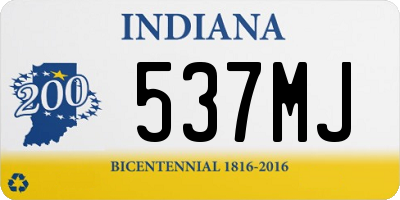 IN license plate 537MJ