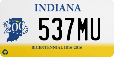 IN license plate 537MU