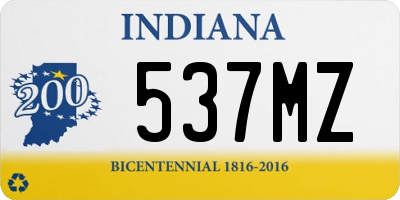 IN license plate 537MZ