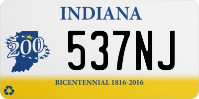 IN license plate 537NJ