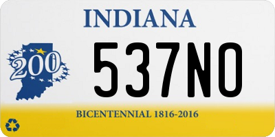 IN license plate 537NO