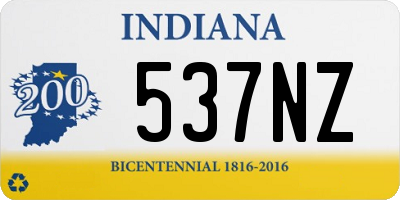 IN license plate 537NZ