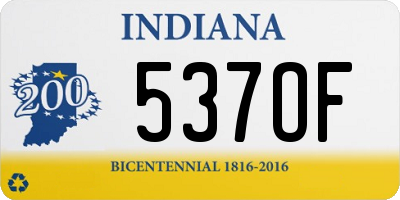IN license plate 537OF