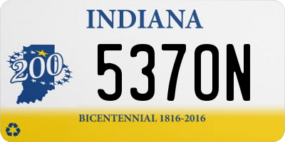 IN license plate 537ON