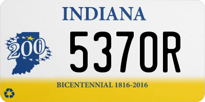 IN license plate 537OR
