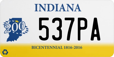 IN license plate 537PA