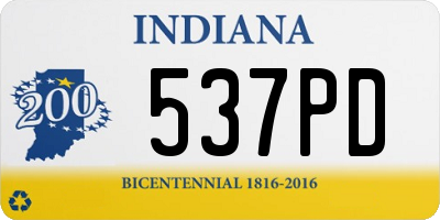 IN license plate 537PD