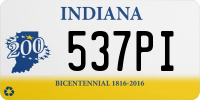 IN license plate 537PI