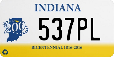 IN license plate 537PL