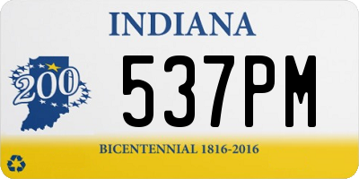 IN license plate 537PM