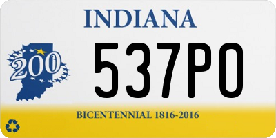 IN license plate 537PO