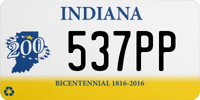 IN license plate 537PP