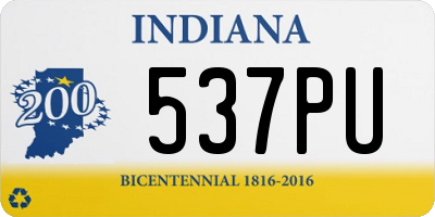 IN license plate 537PU