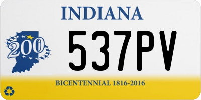 IN license plate 537PV