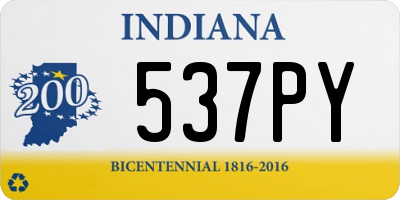 IN license plate 537PY