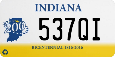 IN license plate 537QI