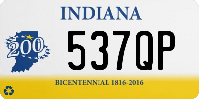 IN license plate 537QP