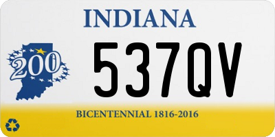 IN license plate 537QV