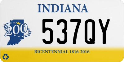 IN license plate 537QY