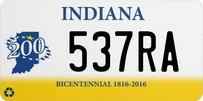 IN license plate 537RA