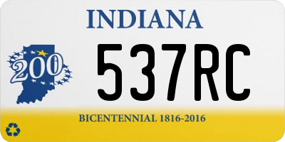 IN license plate 537RC