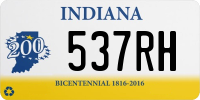 IN license plate 537RH