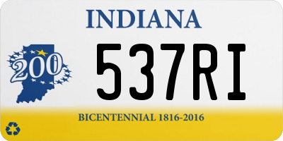 IN license plate 537RI