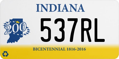 IN license plate 537RL